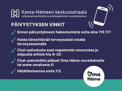 pääterveysasema hämeenlinna|Kiireetön hoito terveysasemilla, puhelinasiointi, Hämeenlinna